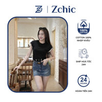 ZCHIC - Áo Thun Conton 4 Chiều Tay Lấp Lánh Thời Trang Quảng Châu L1 70031