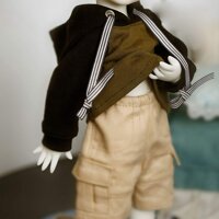ZDD BJD Boy Dolls Casual Clothes Accessories, Hoodie + Shorts + Socks for 1/6 SD Doll, (Excluding Dolls and Other Accessories)