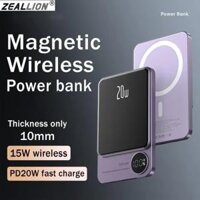 Zeallion Mini Slim Magsafe Xách Tay sạc dự phòng sạc không dây Bên Ngoài Phụ Trợ Pin Dự Phòng Cho iPhone