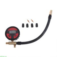 Zebeaavn Đồng hồ đo áp suất lốp ô tô LCD kỹ thuật số Lốp xe Máy đo áp suất không khí 0-200PSI