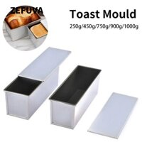 Zefuva 250g / 450g / 750g / 900g / 1000g Chảo Bánh Mì, Hộp Bánh Mì Nướng Hợp Kim Nhôm Lớp Phủ Chống Dính Khuôn Bánh Mì, Có Nắp Dụng Cụ Làm Bánh Nhà Bếp Và Nhà Hàng