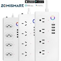 Zemismart Tuya WiFi Dải nguồn thông minh 13A / 10A 4 ổ cắm Ổ cắm 4 cổng sạc USB Alexa Google Home Hẹn giờ Điều khiển bằng giọng nói 3Pin UK / BR / US / Univeral Ổ cắm