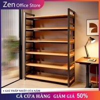 ZEN Giá đỡ đa năng nhiều tầng Giá sách kệ trưng bày tủ lưu trữ thép và gỗ cho phòng khách gia đình