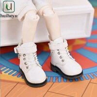 Zenithem 1 Cặp 1 / 6 Bjd Búp Bê Giày Bốt Búp Bê, Giày Da Búp Bê Mini 1 / 6 Bjd Cao Gót, Giày Dây Xích Cao Cấp Dây Xích Kim Loại Da PU Cao Cấp 15cm Giày Bốt Búp Bê Barbi Doll