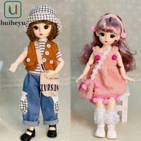 Zenitthgem Búp bê BJD 30cm kèm quần áo, có tóc giả Trang điểm tóc dài Búp bê BJD, Búp bê dễ thương Anime High Gót Ball Jointed Princess Makeup Ball Joint Doll Girl Gift