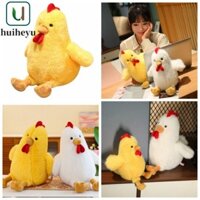 Zenitthgem Búp bê nhồi bông gà con, Gối mềm mại thực tế Đồ chơi nhồi bông gà, Quà tặng trẻ em Động vật nhồi bông Kawaii Trắng / Vàng Gà trống sang trọng Quà tặng sinh nhật