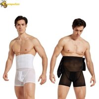 Zenpulse Body Shaper Nam, Quần áo định hình giảm béo eo cao, Quần lót huấn luyện eo mềm Shapers Boxer Quần lót nam