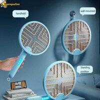 Zenpulse Vợt diệt côn trùng, Máy diệt muỗi điện 2 trong 1 có thể gập lại, Bẫy ruồi an toàn USB có thể sạc lại Bẫy ruồi di động gia đình