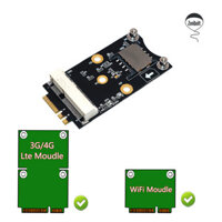 (Zenquilt) Bộ chuyển đổi Mini PCI-E sang M.2 NGFF Key A / E có khe cắm thẻ SIM cho 3G / 4G