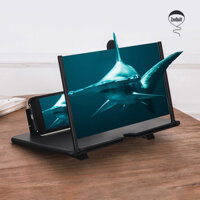 (Zenquilt) Kính lúp màn hình Bảo vệ hình ảnh tinh tế Bàn đa chức năng Điện thoại di động Phóng to màn hình có thể gập lại để xem TV