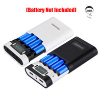 (Zenquilt) Vỏ điện thoại di động rỗng 4x18650 USB kép 5V / 2.5A DIY Power Bank