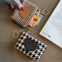 Zero Coin Purse Nữ Niche Thiết Kế Mới Phổ Biến Mini INS Phong Cách Nhỏ Và Dễ Thương Canvas Ngắn Ví Nhỏ