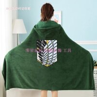 Zero Star Home Nap Chăn Wings of Freedom Leader Attack on Titan Houseman Khăn choàng Cloak Cloak Văn phòng sinh viên Ngủ trưa Chăn