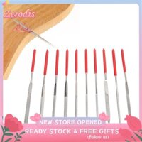 Zerodis 10 cái giũa móng tay bằng kim loại thu nhỏ chống trượt cho salon
