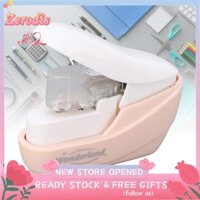 Zerodis Bấm ghim giấy không cần ghim, tiết kiệm sức lao động, máy tính để bàn mini di động, bấm ghim không cần ghim❤
