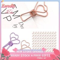 Zerodis Binder Clips Văn phòng Hình trái tim bằng kim loại cho Tài khoản Quần áo