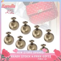 Zerodis Bộ đinh tán và đinh tán Chất liệu kim loại Vít có rãnh 6mm Chắc chắn, an toàn Thiết kế nhỏ gọn Bộ hạt tròn 50 Bộ Cách sử dụng linh hoạt cho Túi xách có mũ