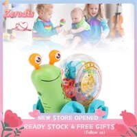 Zerodis Đồ chơi ốc sên điện cho trẻ mới biết đi Chiếu 360 độ Xây dựng chắc chắn Thiết bị trong suốt cho trẻ em dành cho trường học