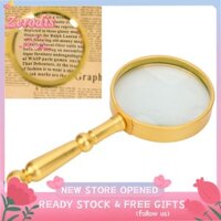 Zerodis Kính lúp cổ điển bằng vàng thiết bị cầm tay 6x quang học đầy đủ quang học 75mm FB9