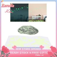 Zerodis Miếng dán tường hình mặt trăng và ngôi sao PVC Glow Trang trí tự dính De