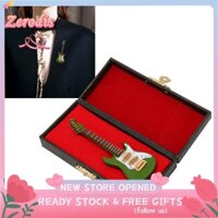 Zerodis Thu Nhỏ Đàn Guitar Điện Trang Trí Tay Mẫu Hợp Kim Xanh Có Hộp Bảo Quản Cho Tủ Sách Bàn Làm Việc