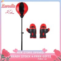 Zerodis Trẻ em Boxing Găng tay Túi Túi tập thể dục PU mềm mại Cải thiện sự phối hợp trong nhà Seting Set (S 1.1M / 43,3in với găng tay nhỏ)