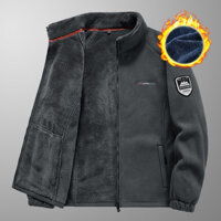 Zerotoguefleece Áo khoác Áo len nam có lót lông cừu có đệm giữ ấm