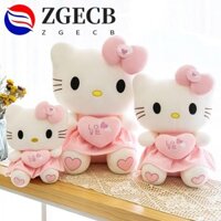 Zgecb Búp bê màu hồng mềm mại và dễ thương Kawaii Pacify Kt Heart Hugging Đồ chơi ngủ cho bé gái Mèo Kitty Hồng Động vật Đồ chơi sang trọng Trang trí nhà cửa Mèo Kitty Đồ chơi nhồi bông