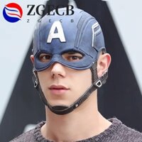 Zgecb Captain America Cosplay Trang Phục, Justice Siêu Anh Hùng Captain America Mũ Đội Đầu, Cosplay Đạo Cụ Cao Su Ngộ nghĩnh 3D Cổ Điển Marvel Mũ Đội Trưởng Mỹ Cosplay