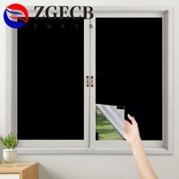 Zgecb Rèm mù Blackout, Rèm che nắng cách nhiệt màu đen, Che bóng di động Keo dán không đục lỗ Rèm phòng khách
