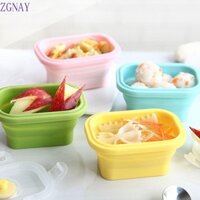 Zgnay 4 Hộp Đựng Thực Phẩm Tươi Nhà Bếp Di Động Có Thể Tái Sử Dụng