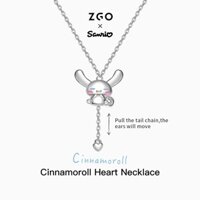 Zgo × Sanrio. Vòng cổ mặt dây chuyền Cinnamoroll dành cho nữ. Vòng cổ bạc S925 dành cho nữ. Phụ kiện vòng cổ thiết kế thích hợp. Quà sinh nhật. 3200.