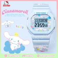 Zgo x Sanrio Cinnamoroll Trẻ Em Đồng Hồ Kỹ Thuật Số Học Sinh Thể Thao 50M Đồng Hồ Vuông Chống Thấm Nước Chronograph Đồng Hồ Đeo Tay Quà Tặng 8611