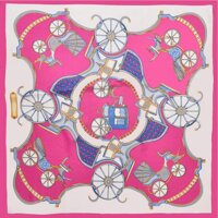 ZGQA-Scarf Classic Pattern Silk Scarf Satin Satin Scarf Decorative Scarf Women scart for Winter (Color : 03, Size : 9090cm)