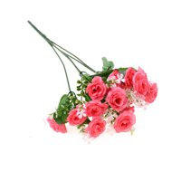 ZHANG 15 Head Real Latex Touch Rose Flowers For wedding And Home Design Bouquet Decor