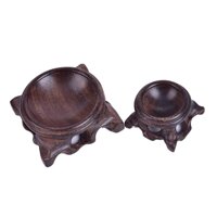 ZHANG Black Crystal Ball Holder Wood Display Stand Base For Crystal Ball Home Decor