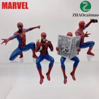 Zhaocaimao 4 Cái / bộ Người Nhện Đồ Chơi Sưu Tập Tượng PVC Quà Tặng Trẻ Em