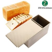 Zhaocaimao Pullman Loaf Pan Thép Nhôm Hình Chữ Nhật Hợp Kim Bánh Ngọt Dụng Cụ Nhà Bếp Có Nắp Bánh Nướng Bánh Chống Dính Hộp Thiếc