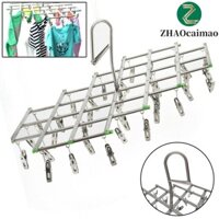 Zhaocaimao Tất Kẹp Giá Phơi Đồ Lót Gấp Bằng Thép Không Gỉ Móc