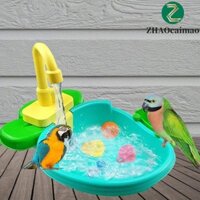 Zhaocaimao Vẹt Tắm Nhựa Lồng Chim Đồ Chơi Phòng Tắm Chim Chơi
