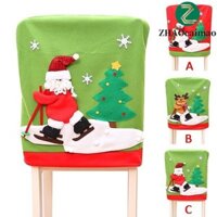 Zhaocaimao Vỏ Ghế Nhà Ông Già Noel Nai Sừng Tấm Xmas Trang Trí Giáng Sinh