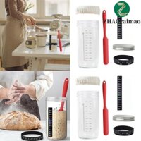 ZHAOcaimao Zhaocaimao Bộ bình khởi động bột chua có cân Nhiệt kế lên men Dụng cụ ngũ cốc