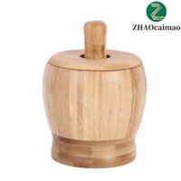 ZHAOcaimao Zhaocaimao Gia Vị Máy Nghiền Tỏi Tre Tự Nhiên Dụng Cụ Nhà Bếp Hộ Gia Đình
