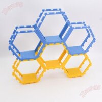Zhaox55 3 CÁI Giá để đồ tổ ong, Giá trưng bày đồ chơi sáng tạo DIY, Giá để đồ búp bê lục giác nối