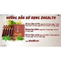 Zhealth (xuyên tâm liên, tỏi đen, kim ngân hoa, hỗ trợ bổ phế, tăng cường sức đề kháng, giảm viem đường hô hấp, phế quản