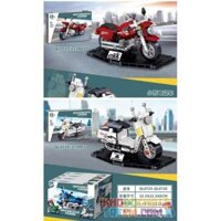 ZHEGAO QL0725 0725 QL0726 0726 QL0727 0727 QL0728 0728  MÔ TÔ 4 LOẠI TỐC ĐỘ GIÓ LINGQI HARLEY ĐIỆN XIAOZHE bộ đồ chơi xếp lắp ráp ghép mô hình Speed Champions Racing Cars MOTORCYCLE Đua Xe Công Thức 896 khối