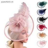 Zhen Tính Khí Nữ Mũ Lông Vũ Cocktail Tiệc Trà Mũ Đa Năng Thanh Lịch Phụ Kiện Tóc Quà Tặng VN