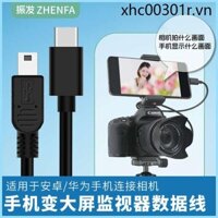 Zhenfa Thích hợp cho Canon 700D 650D 550D 60D 7D 6D 1DX 800D SLR Kết nối máy ảnh Điện thoại di động Cáp sao chép hình ảnh Cáp dữ liệu trực tiếp Màn hình lớn 6D2