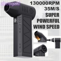 Zhengzhi 130000Rpm Turbofan, Quạt phản lực công suất cao 35m / s tốc độ gió mạnh mẽ, có đèn pin Máy thổi bụi Loại bỏ bụi Mini Air Duster