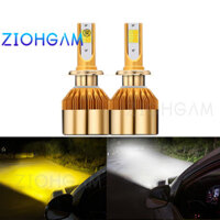 Zhgam 2 Chiếc Đèn Pha Led Ô Tô Hai Màu H4 Đèn Pha Led H7 Bi Xenon Đèn Pha Máy Chiếu H1 H3 H8 H9 H11 Đèn Sương Mù 9005 HB3 9006 HB4 Đèn Pha Tín Hiệu Bên Ngoài Bóng Đèn Địa Hình